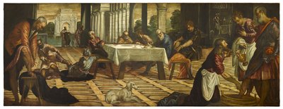 Krisztus, aki megmossa tanítványainak lábát, c. 1545-55 alkotó: Jacopo Robusti Tintoretto