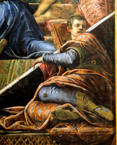 Niccolo da Ponte dózsa olajágat kap Velencéből, Jacopo Robusti, Tintoretto néven ismert (1518-1594), Detail, Sala del Maggior Consiglio (Nagytanács terme), Palazzo Ducale, Velence alkotó: Jacopo Robusti Tintoretto