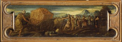 Dávid király, aki a frigyládát viszi Jeruzsálembe. alkotó: Jacopo Robusti Tintoretto