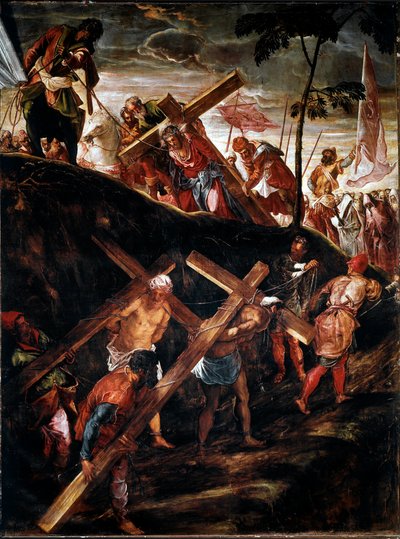 La Montee au Calvary (Keresztút) (Kereszt kocsija) Jacopo Robusti dit le Tintoret (Tintoretto) festménye (1518-1594) 1566-1567 V. 515x390 cm-es véna, scuola di san Rocco alkotó: Jacopo Robusti Tintoretto