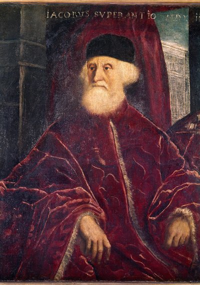 Jacopo Soranzo ügyész portréja (festményezés, 1550 körül) alkotó: Jacopo Robusti Tintoretto