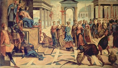 Salamon és Sába királynője alkotó: Jacopo Robusti Tintoretto