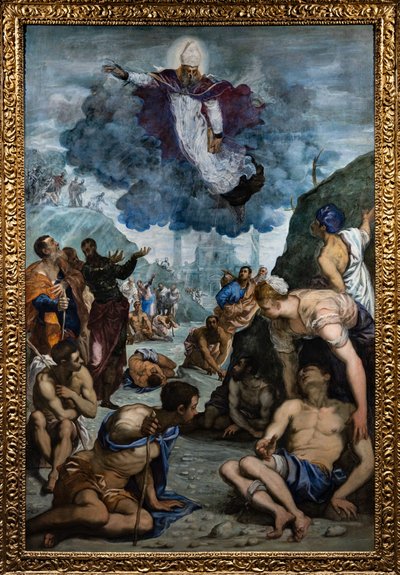 Szent Ágoston meggyógyítja a bénákat alkotó: Jacopo Robusti Tintoretto
