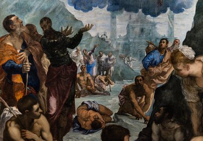 Szent Ágoston meggyógyítja a bénákat, részlet alkotó: Jacopo Robusti Tintoretto
