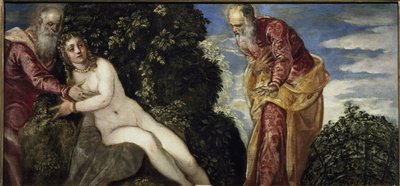 Suzanne és a vének – Olaj, vászon, 1555 körül alkotó: Jacopo Robusti Tintoretto
