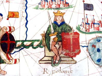lengyel király részlete Európa reneszánsz térképéről, Jacopo Russo (utána), 1528 alkotó: Jacopo Russo