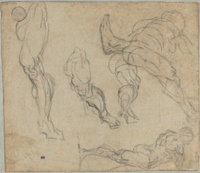 Figurák és lábak (fordítva) alkotó: Jacopo Tintoretto