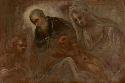 A Szent Család az ifjú Keresztelő Szent Jánossal alkotó: Jacopo Tintoretto