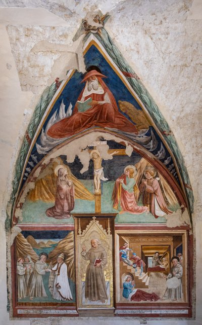 S. Bernardino és a szentek történetei, Szent Ferenc templom, Sienai Szent Bernardino kápolna alkotó: Jacopo Vincioli