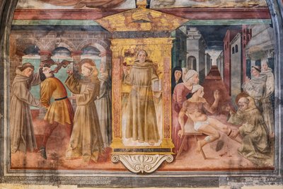 Páduai Szent Antal történetei, Páduai Szent Antal fülke, XV. század közepe (freskó) alkotó: Jacopo Vincioli