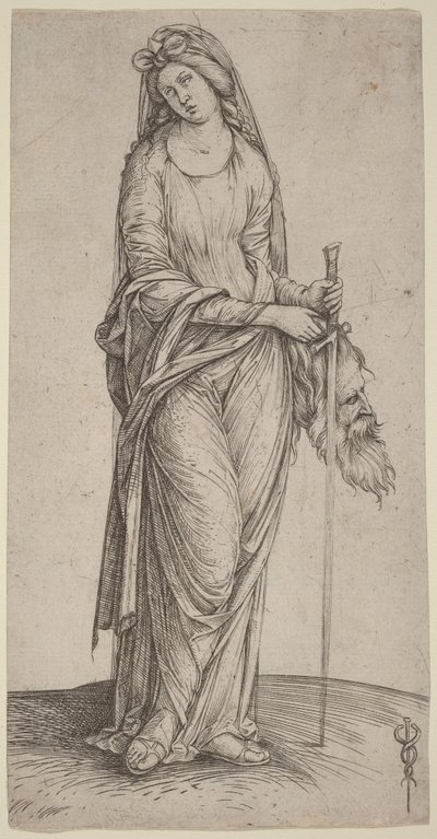 Judit, aki Holofernes fejét tartja a kezében alkotó: Jacopo de