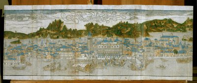 Velence a Szent Márk térrel, a dózse palotával és a régi campanile-lal ... (fametszet) alkotó: Jacopo de