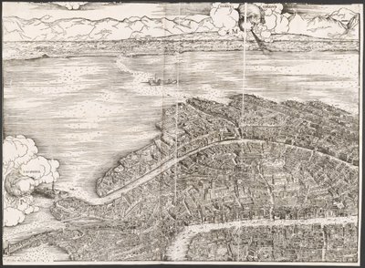 Velencei látkép [bal felső blokk] alkotó: Jacopo de