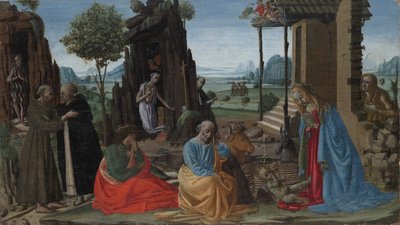 A misztikus születés alkotó: Jacopo del Sellaio