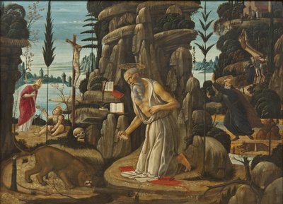 A bűnbánó Szent Jeromos alkotó: Jacopo del Sellaio