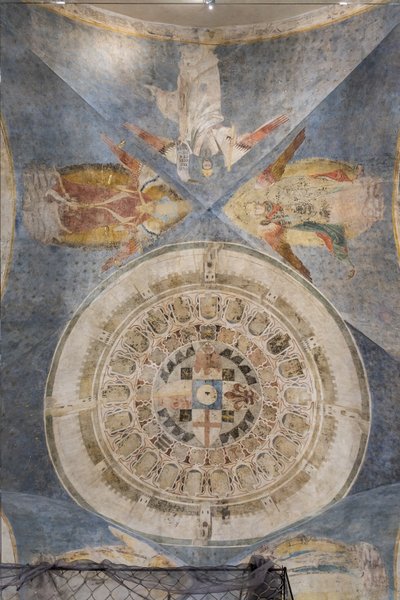 Boltozat Firenze körkörös képével, mint az új égi Jeruzsálem (freskó) alkotó: Jacopo di Cione