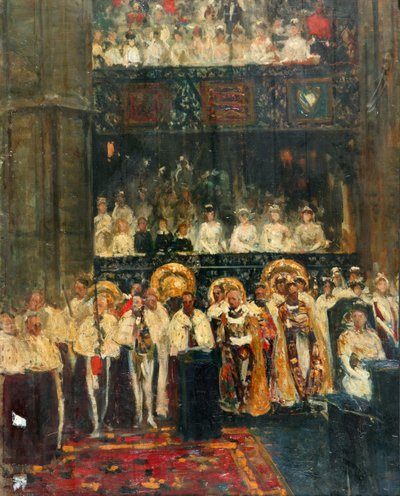 V. György koronázása alkotó: Jacques-Emile Blanche