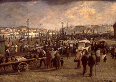 The Fish Sale (olaj, vászon) alkotó: Jacques-Emile Blanche