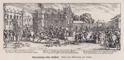 Egy kolostor lerombolása a harmincéves háború alatt alkotó: Jacques (after) Callot