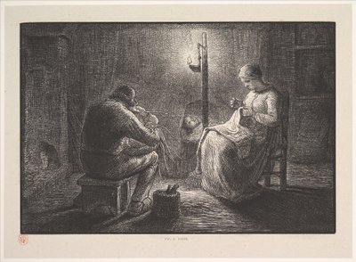 Éjszaka, a Nap négyszer című sorozatából, 1830-75. alkotó: Jacques Adrien Lavieille