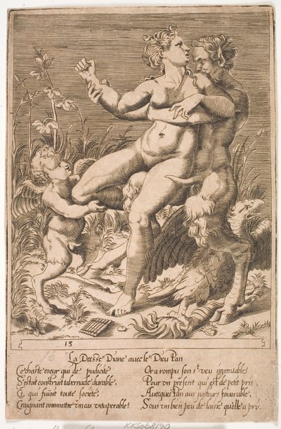 Diana és Pan alkotó: Jacques Androuet Ducerceau d.Æ.