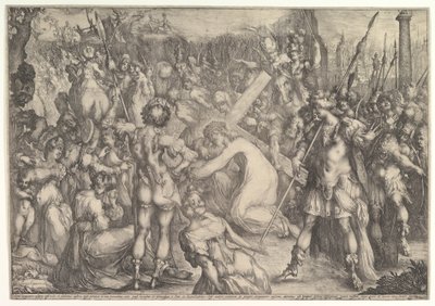 A keresztet hordozó Krisztus. alkotó: Jacques Bellange