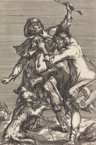Harc koldusok. alkotó: Jacques Bellange