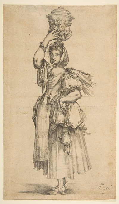 Kertész, a Hortulanae sorozatból. alkotó: Jacques Bellange