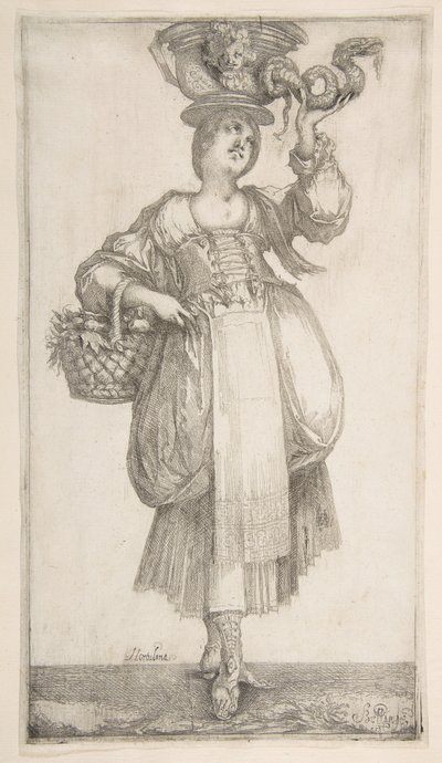 Hortulana, a Hortulanae sorozatból, 1611 alkotó: Jacques Bellange