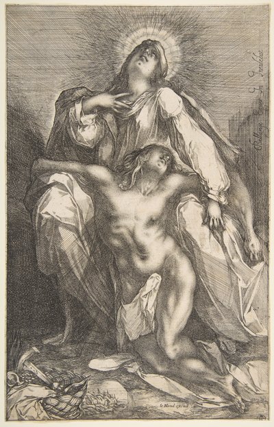 Pietà, 1612-16. alkotó: Jacques Bellange
