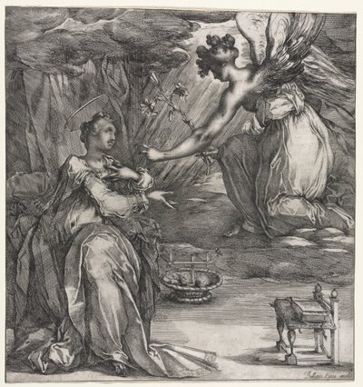 Az Angyali üdvözlet alkotó: Jacques Bellange