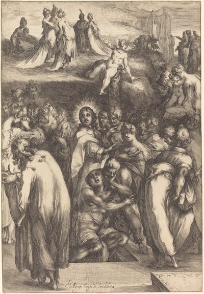 Lázár feltámasztása. alkotó: Jacques Bellange