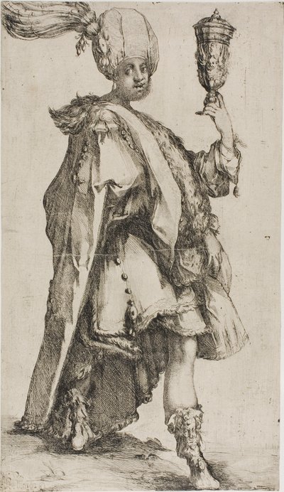 A három bölcs: Balthasar, Sába királya alkotó: Jacques Bellange