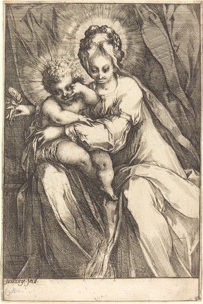 A szűz és a gyermek rózsával alkotó: Jacques Bellange