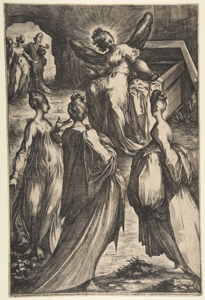 Három Mária a sírnál. alkotó: Jacques Bellange