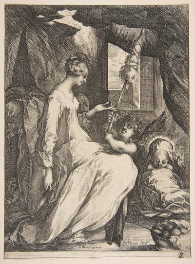 Szűz és gyermek egy angyallal, 1612-16. alkotó: Jacques Bellange