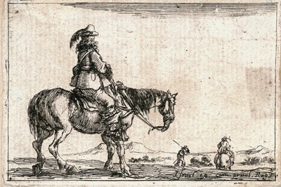 Egy tábornok lóháton (metszet) alkotó: Jacques Callot