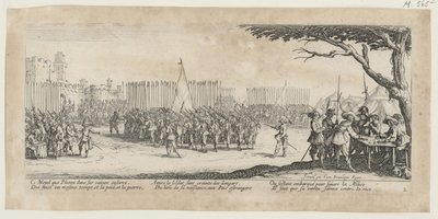 Csapatok toborzása, 2. lap A háború borzalmai sorozatból alkotó: Jacques Callot