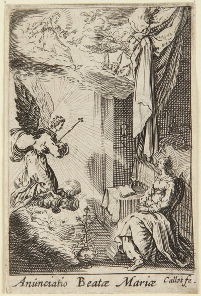 Angyali üdvözlet, a La Vie de la Sainte Vierge (A Szűz élete) című sorozatból alkotó: Jacques Callot