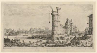 A Pont Neuf látképe, lap a „Két nagy párizsi látkép” sorozatból alkotó: Jacques Callot