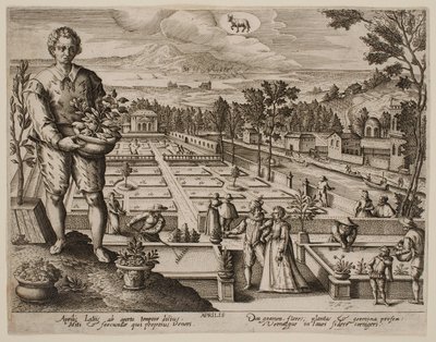 Április, a „Hónapok” sorozatból alkotó: Jacques Callot