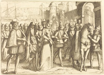Érkezés Valenciába alkotó: Jacques Callot