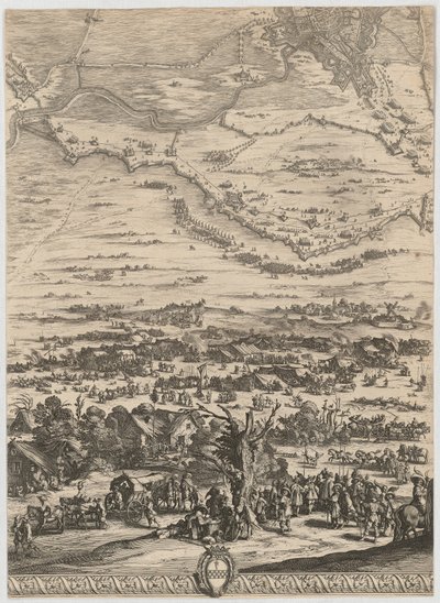 Részlet a „A bredai csata” című műből alkotó: Jacques Callot