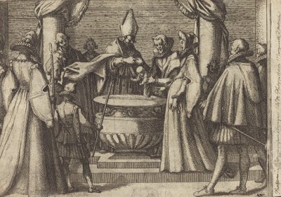 Spanyolország hercegének megkeresztelkedése [verso] alkotó: Jacques Callot