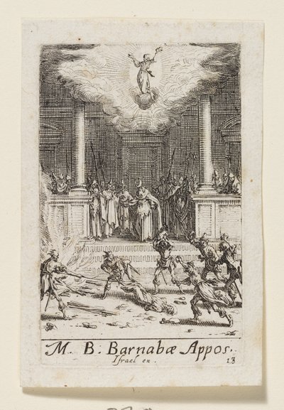 Barnabás apostol (Barnabae Apost.) alkotó: Jacques Callot