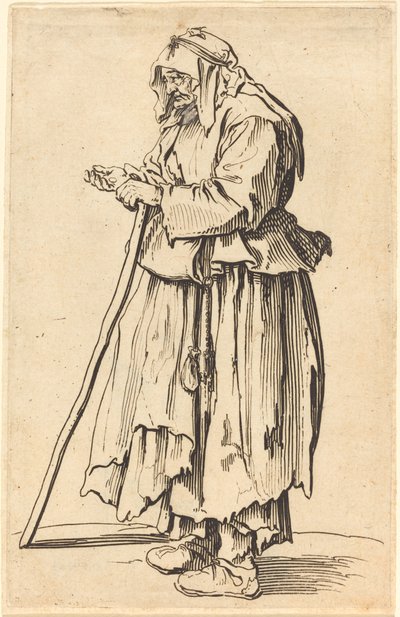 Jótékonysági jótékonysági koldusasszony alkotó: Jacques Callot