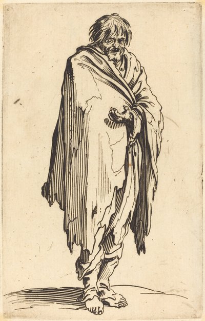 Csupasz fejű és lábú koldus alkotó: Jacques Callot