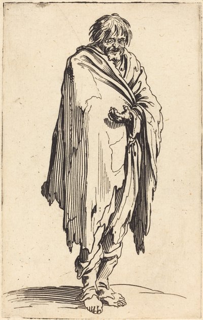 Csupasz fejű és lábú koldus alkotó: Jacques Callot