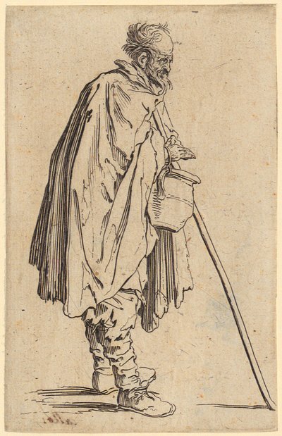 Koldus korsóval, „A koldusok” sorozat 6. lapja alkotó: Jacques Callot
