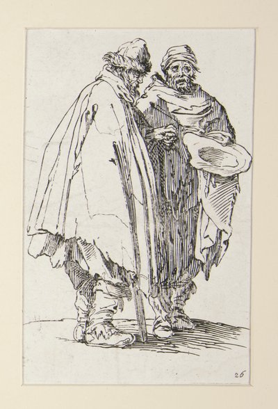 Vak ember és társa, A koldusokból (L alkotó: Jacques Callot